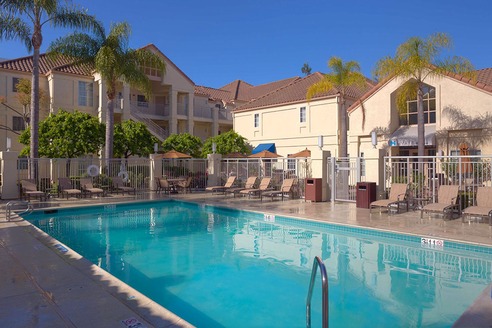 The pool at the Hyatt House hotel in El Segundo