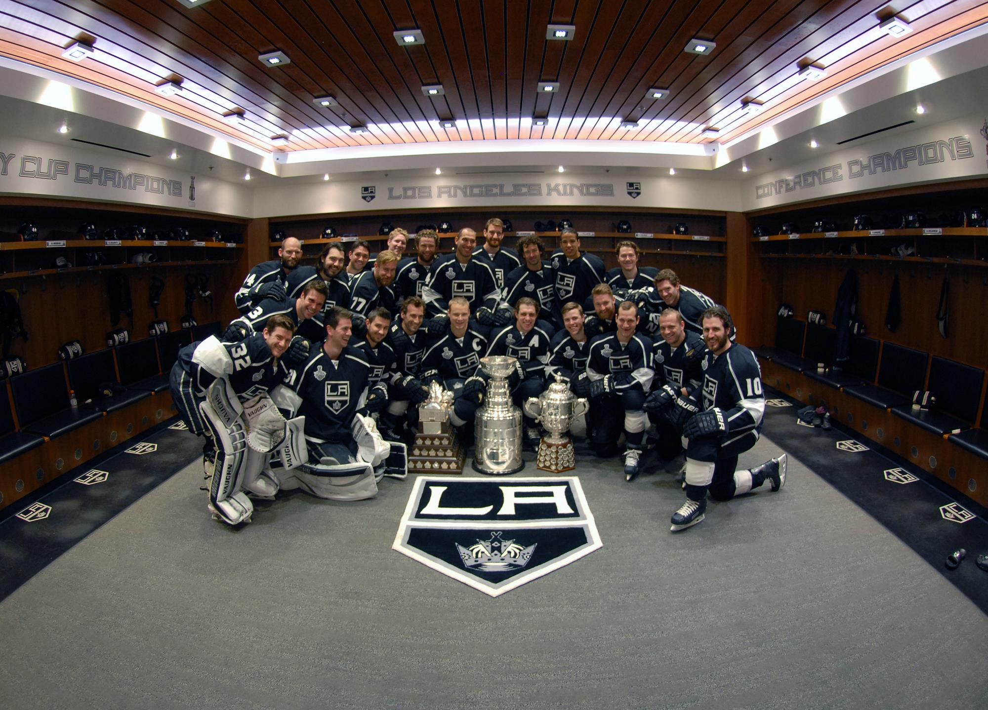 Kings locker room Stanley Cup